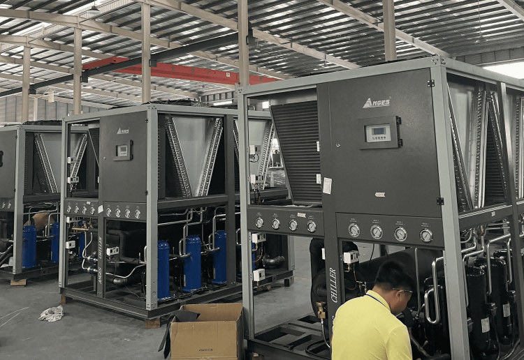 প্যাকিং মেশিনের জন্য 40HP এয়ার কুল্ড ইন্ডাস্ট্রিয়াল ওয়াটার চিলার, 40TR ওয়াটার কুল্ড ইন্ডাস্ট্রিয়াল প্রসেস চিলার