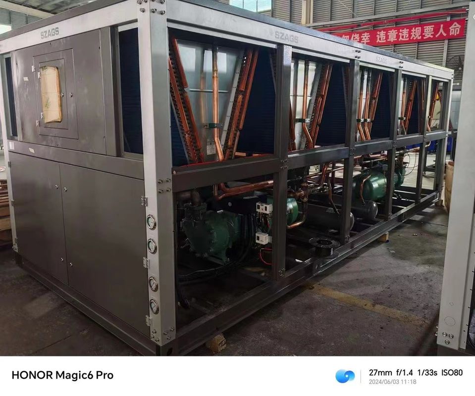 120hp পোর্টেবল ইন্ডাস্ট্রিয়াল ওয়াটার চিলার সেমি-হার্মেটিক স্ক্রু টাইপ