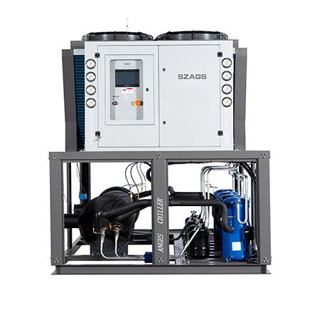 50HP চিলার 50টন ইন্ডাস্ট্রিয়াল এয়ার কুলড ওয়াটার চিলার ফর ইনজেকশন মোল্ডিং মেশিন মডুলার এয়ার কুলড স্ক্রল চিলার
