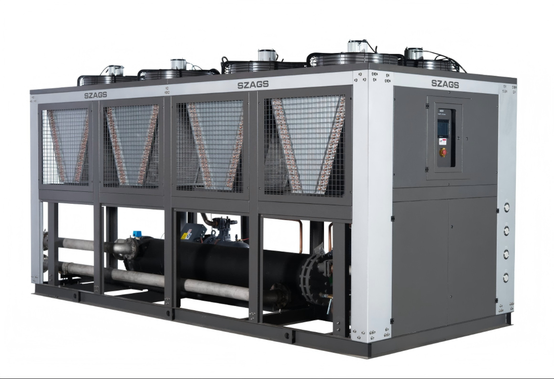 150HP এয়ার-কুলড স্ক্রু চিলার: প্লাস্টিক এক্সট্রুশন লাইনের জন্য উচ্চ-দক্ষতা সম্পন্ন শিল্প শীতলকরণ